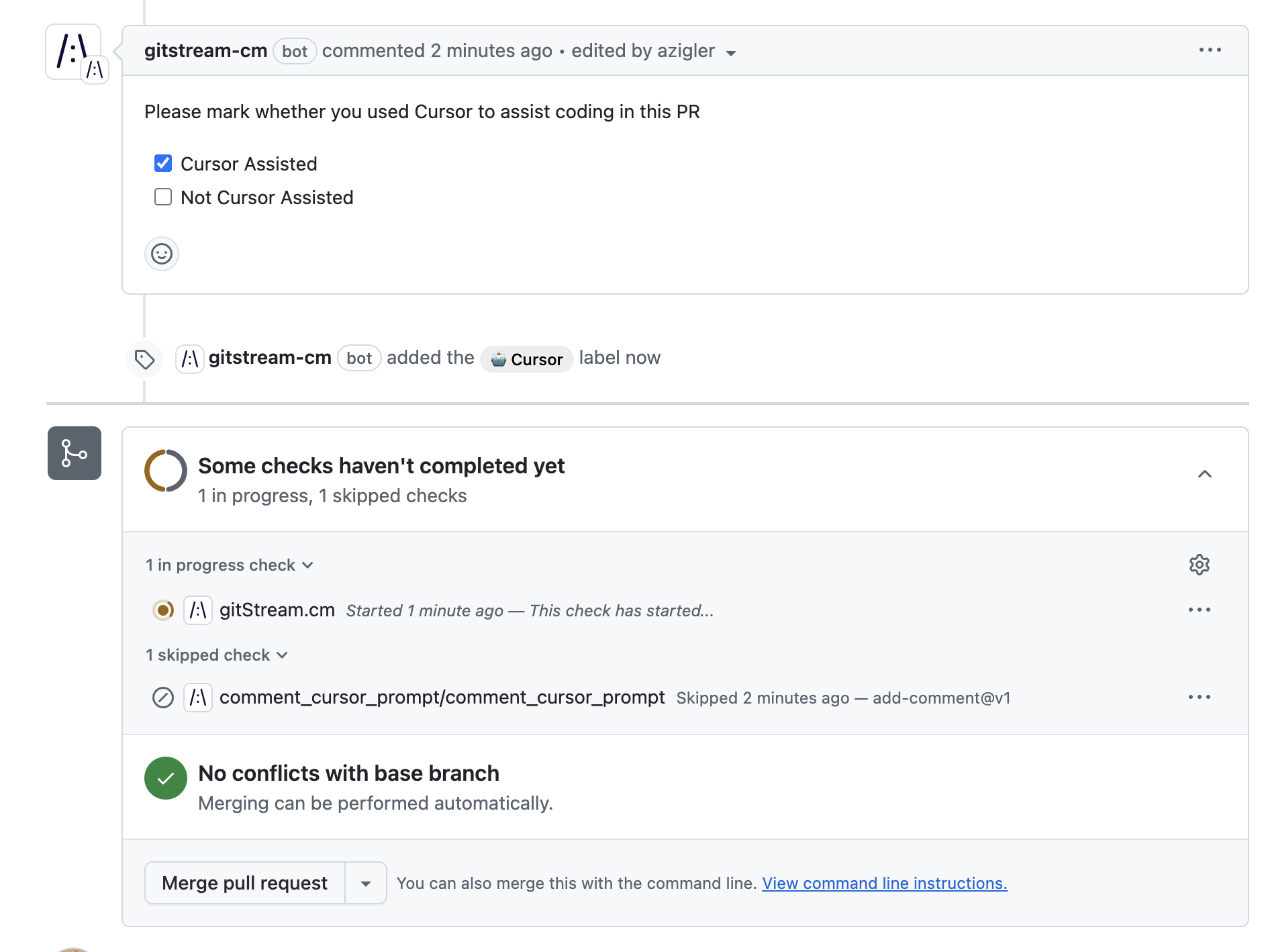 Label Cursor by Prompt
