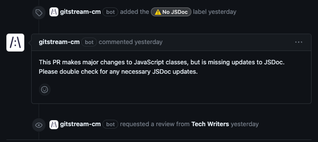 Review JSDoc for Large changes