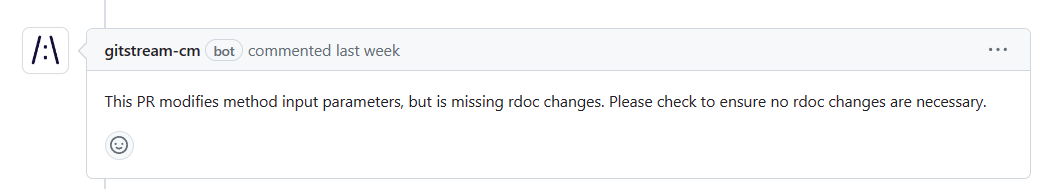 Review RDoc Input Parameters