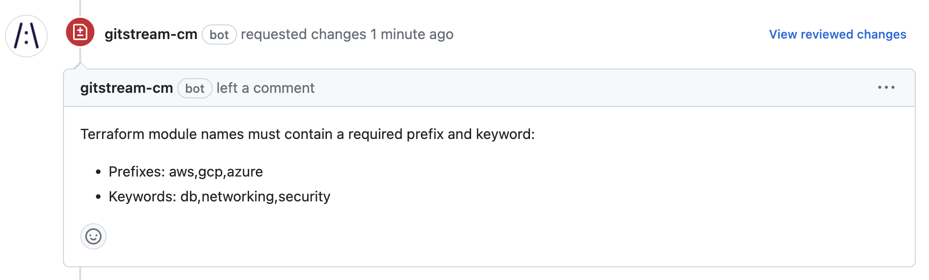 Review Terraform Source Version