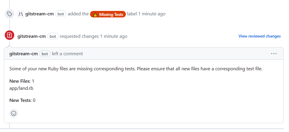 Review Missing Ruby Tests